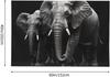 3D Gray Elephant Print Tapestry Wide Wall Hanging Lightweight Art Tapestry Floral Wall Blanket Vintage Aesthetic Tapestry Soft