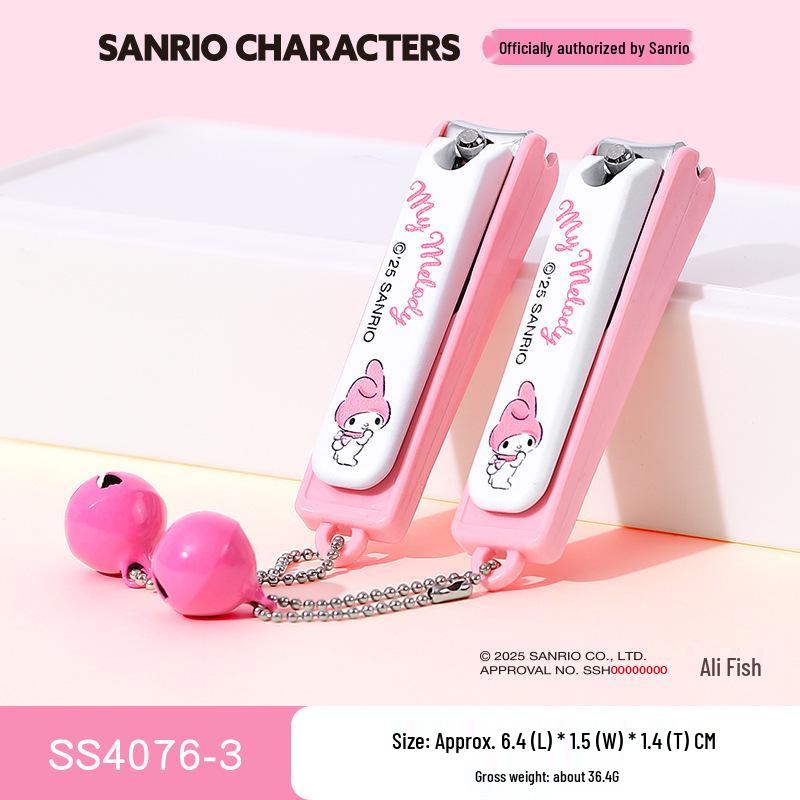 Sanrio Süße Spritzschutz-Flachkant-Nagelknipser für Mädchen - Maniküre-Werkzeug
