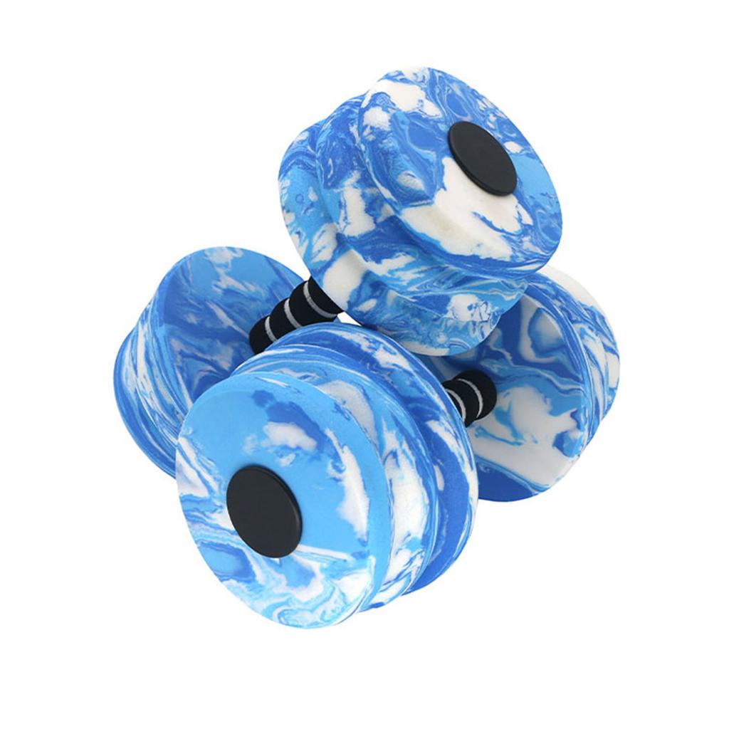 1Pair Sports Aquatic Exercise Dumbbells Foams Dumbbells Hand Bar Water Aerobics Fitness Equipment for Weight Loss