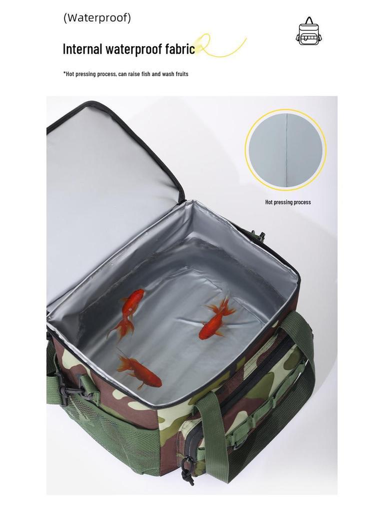 Leakproof Double-Layer Insulated Camping Picnic Bag with Large Capacity and Oxford Cloth