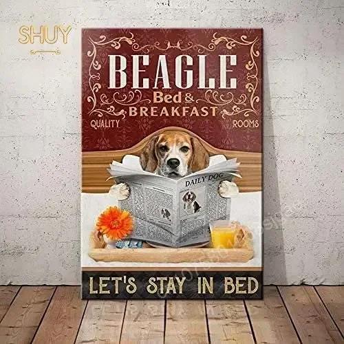 Beagle Dog Metal Tin Sign Please Sit Yourself The Best Sit In The House Printing Poster Bathroom Home Art Wall Decoration Pla