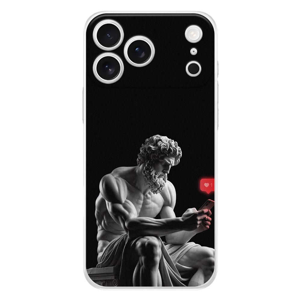 Clear TPU Phone Case For iPhone 17 Air 16E 16 11 15 14 Pro MAX 12 13 7 8 Plus SE Easter Cover Protection Ancient Greek Sculpture