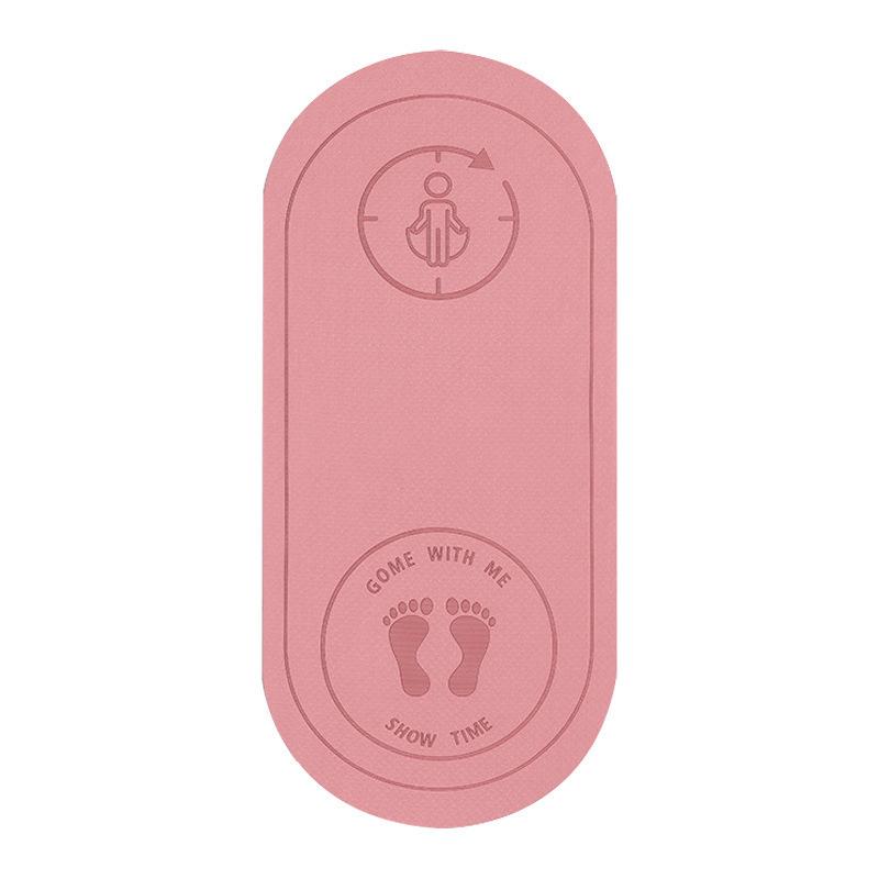 

Монохромный овальный коврик для йоги и танцев из ТПЭ, противоскользящий, амортизирующий, для упражнений 140*62.5*1cm розовый