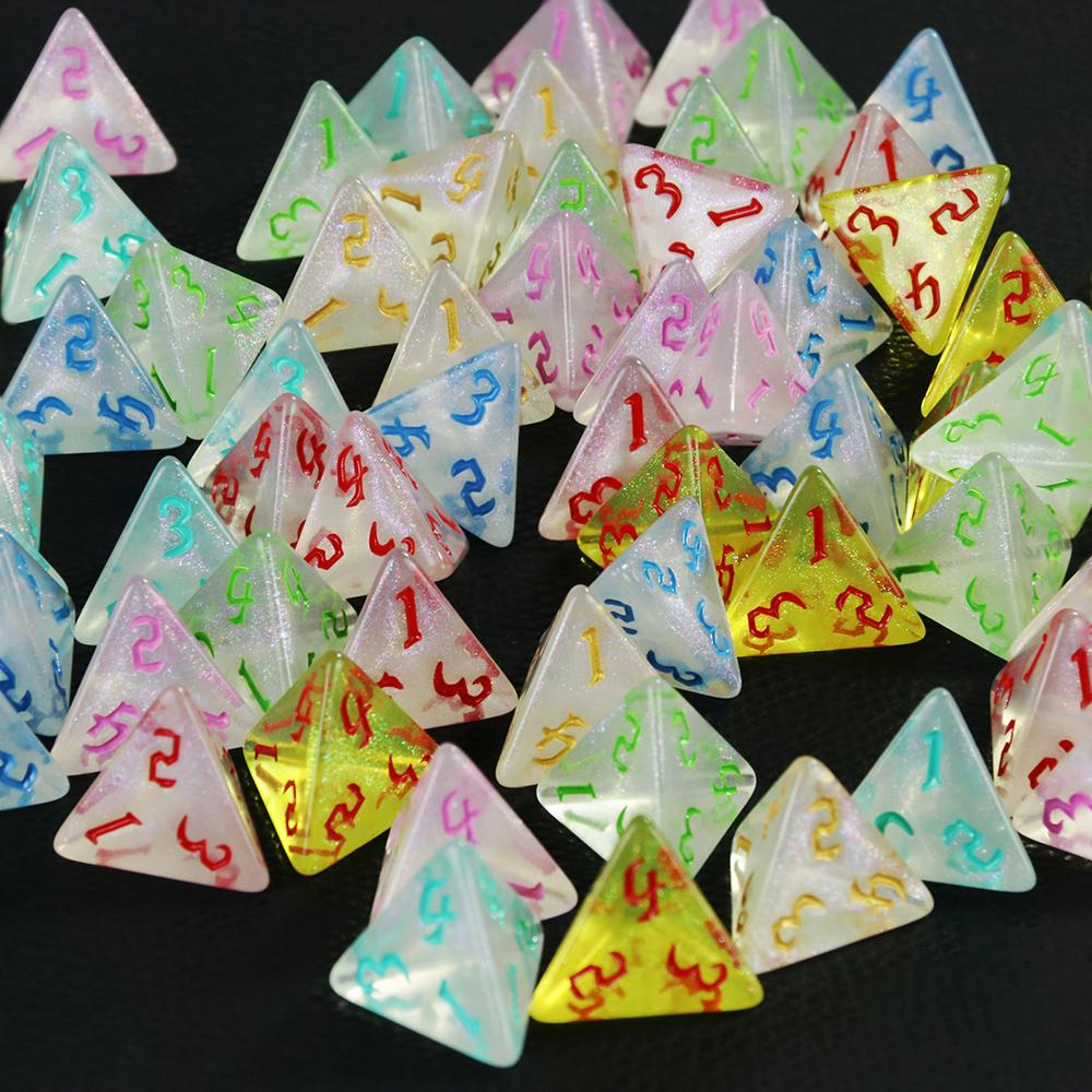 DND Dice 10pcs D4 Polyhedral Dice for DND RPG Running Team Table Board Game Props