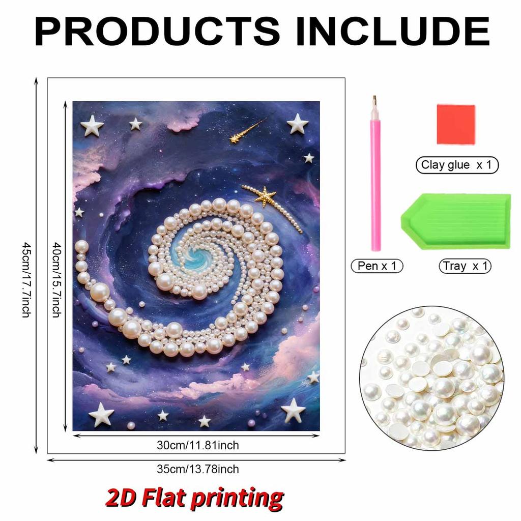 DIY Cosmic Vortex Pearl Diamond Art Painting Kits for Adults and Beginners,fine View Sparkling Painting Craft Home Wall Decor Handmade Gift