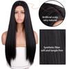MISS WIG Women Fashion Long Straight Black Synthetic Fiber Wigs for Women Lolita Daily Party Heat Resistant Fiber Wig
