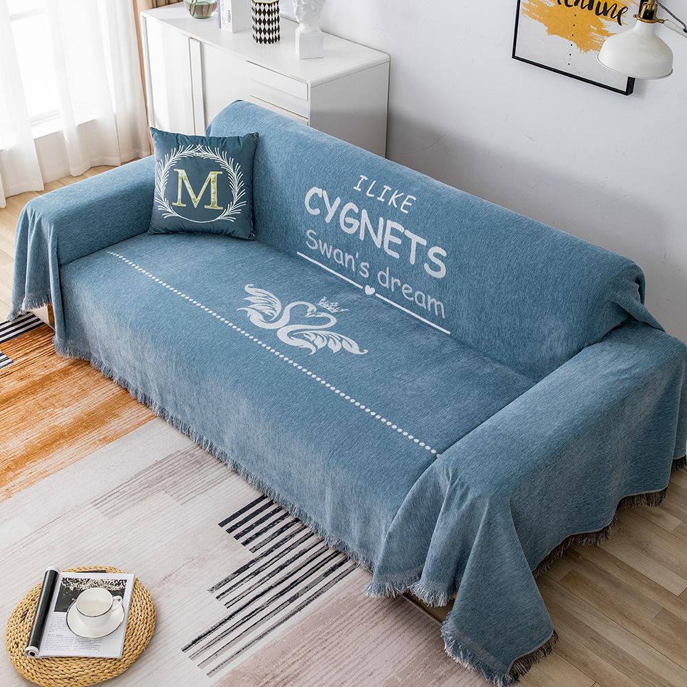 Nordic Light Luxury Swan Jacquard Chenille Sand Выпущено полотенце с полным покрытием — фото 6