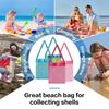 Beach Bag Portable Mesh Children's Toys Quick Storage Bag Travel Folding Storage Bag Outdoor Finishing Mesh Bag