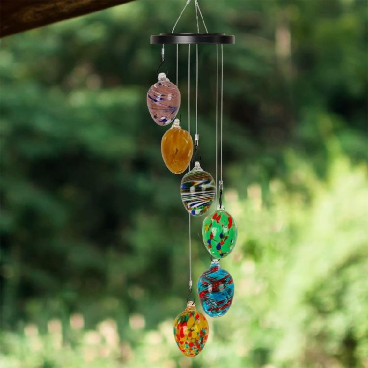 Glass Wind Chimes for Outside Colorful Wind Chimes Garden Chimes for Home Patios Housewarming Gifts New House Activities