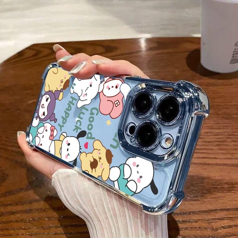 Happy Sanrio Kuromi Hello Kitty Melody Case For Samsung Galaxy S26 Ultra 5G S25 FE S24 S23 S22 Ultra Plus A57 5G Pochacco Cover