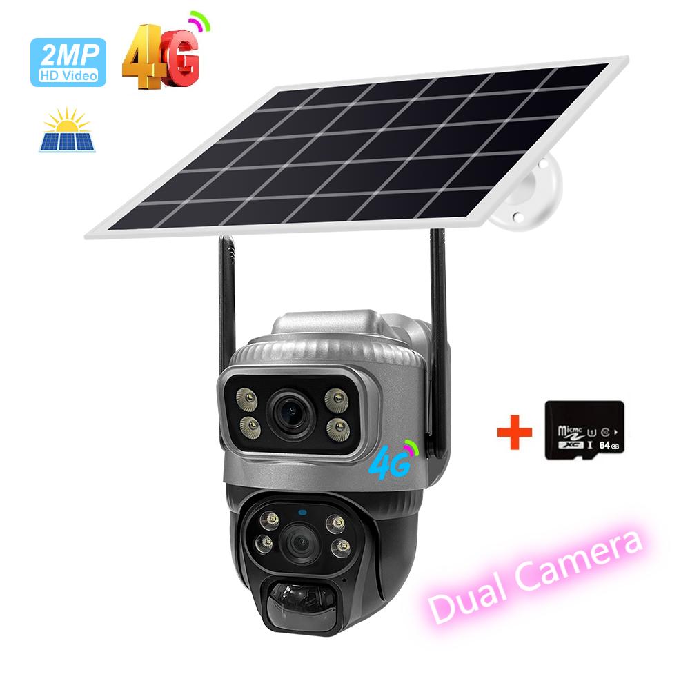 Solar-powered Surveillance Camera, Waterproof IP Network Camera, WIFI/4G Wireless Smart CCTV Recorder