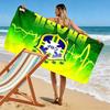 Telo da Spiaggia CBF Brasil Print, Grande Morbido Asciugatura Rapida per Spiaggia Campeggio Nuoto