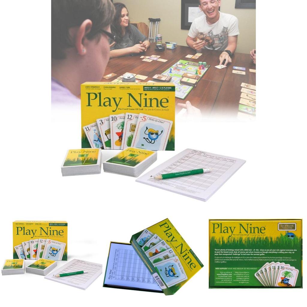 Play Nine English Version Card Game Engaging Family Gathering Golf Style Fun