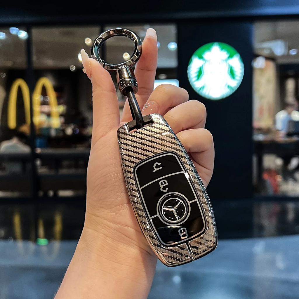 RPO5 Car Key Case Cover for Mercedes Benz E C S GLC Class E200 E400 E63 W213 S550 S560 C260 A200 Key Shell Protector