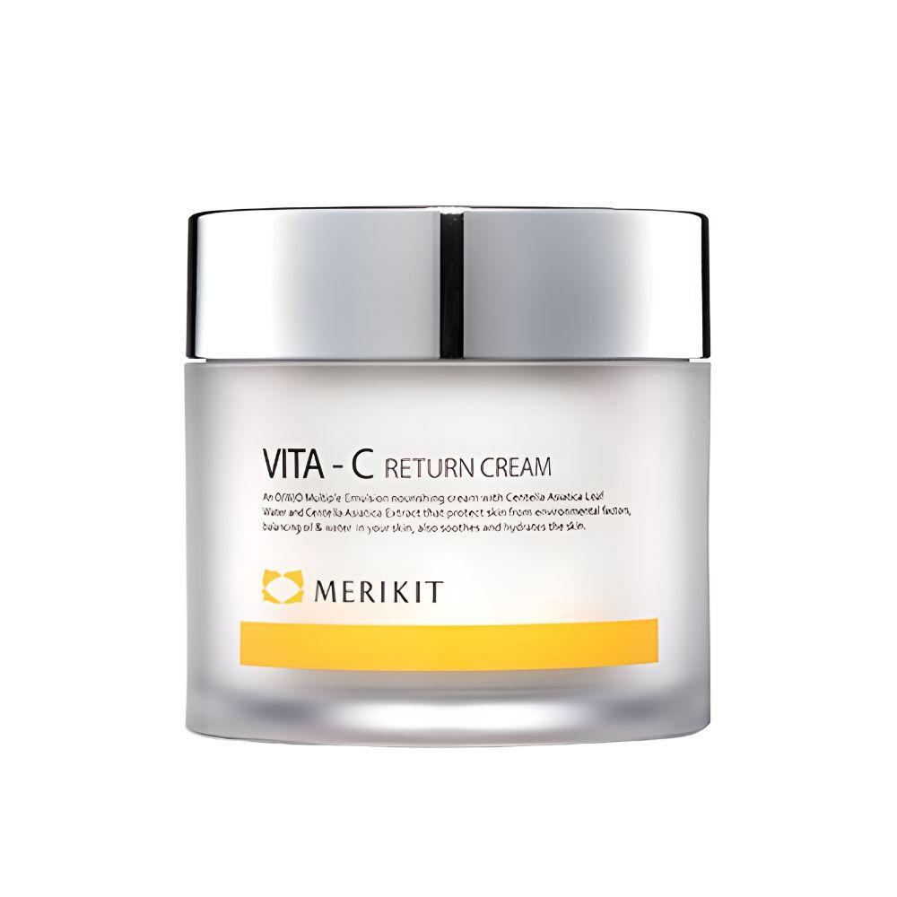 merikit Vita C Return Cream 100ml with Vitamin C Complex and Niacinamide for Professional Brightening Shield and Intensive Moisture Lock Care