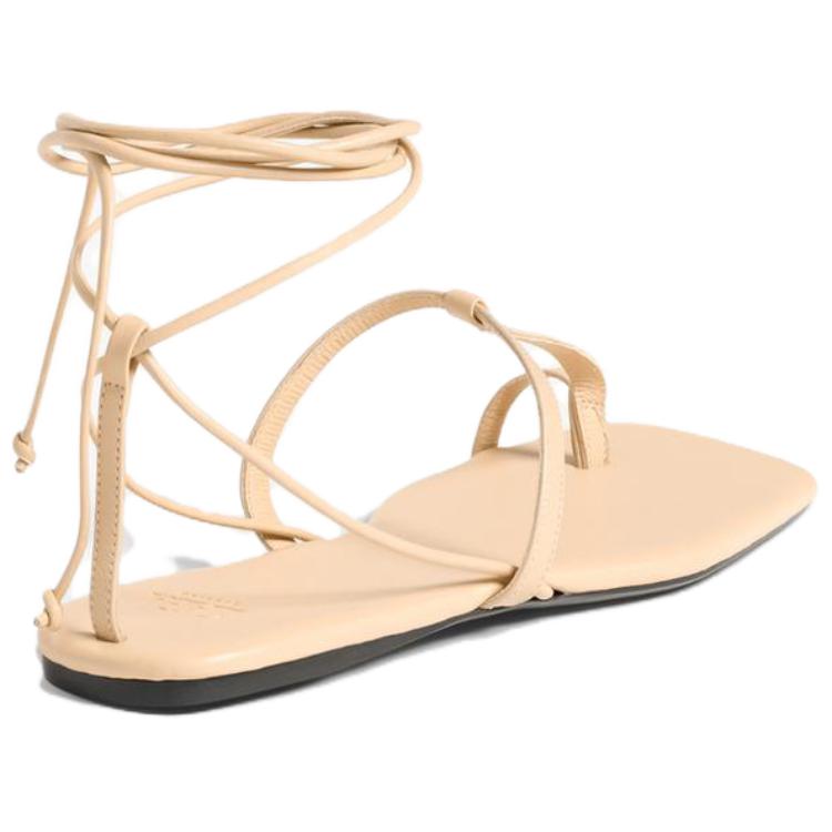 Zara Comfortable Minimalist One Strap Sandals Women sandals Beige 14601410102