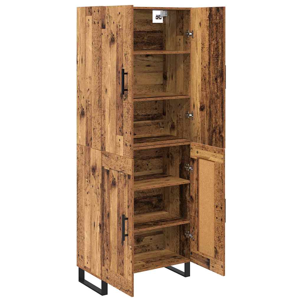 Highboard 2 Pcs Reclaimed Wood 69.5 X 34 X 180 Cm