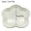 Plum Blossom Small Plate 5.5 Inch Flower Shaped Ceramic Sauce Plates 4-Piece Set W/Rainbow Gradient Glossy Finish for Home