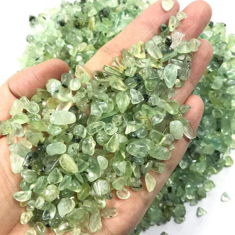 

Light Green Prehnite Crystal Gravel for Aquarium Decor 100g 5-7mm