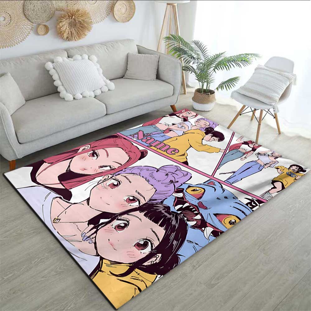 Kpop Demon Hunters Customize your name rug, office chair cushion, home bedroom living room gift.