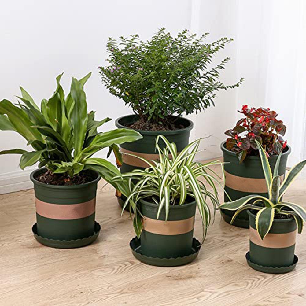 20PCS Waterproof Round Saucer Trays for Flower Pots Plastic Bases Suitable for Home Decor and Gardening Projects