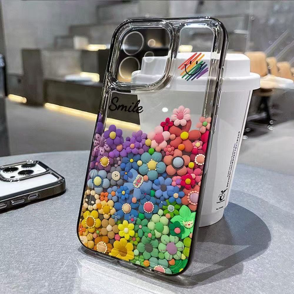 Color Sunflower for Iphone17promax Mobile Phone Case 12 Transparent Apple 15 Anti-drop 14pro13/16