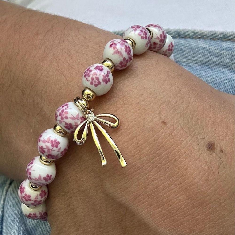 Metal Beads Beads Bracelets Elastic New Chinese Style Bracelet  Decoration