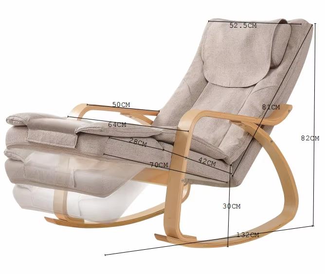Ergonomic Massage Rocker Recliner Chair Heat And Vibration Neck Back Massage Removable Comfy Overstuffed Living Room Lounge Chai
