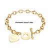 Stylish Heart Shaped Stainless Steel Bracelet for Women Long Time Wearing Jewelry With Adjustable Clasp