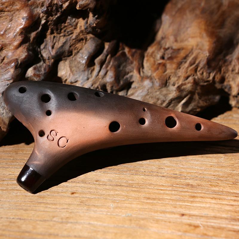 Ceramică Ocarina Baza Instrumente Orff Vindecare 12 găuri Ocarina timpului Terapie cu sunet Accesorii pentru instrumentație muzicală profesională Legenda Ocarine