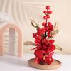 Best Wishes Spring Festival Pots Red Berry Branch Wedding Pots Chinese Tabletop Pots  Home Decor