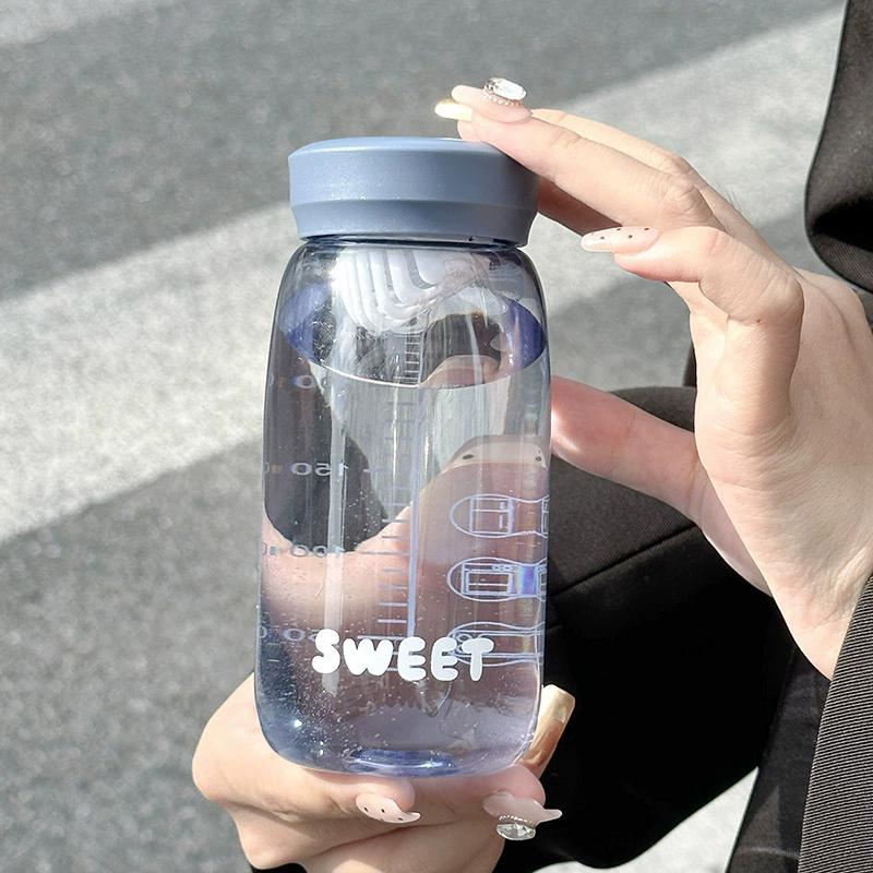 300ML Mini Liten Kapacitet Vattenflaska Bärbar Fickmugg Med Te-sil Återanvändbar Plast Dricksmugg Drop Värmetålig