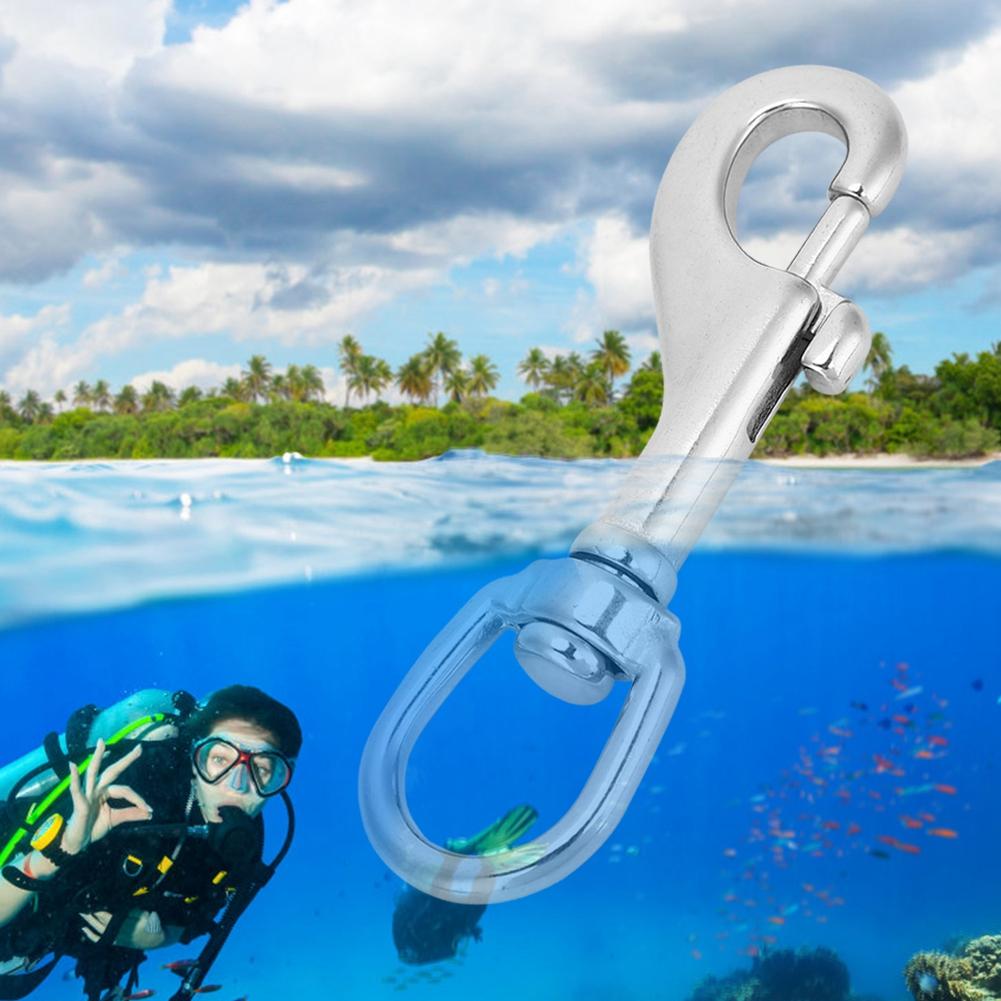 Cârlig din Oțel Inoxidabil 316 Pivotant cu Ochi Zale Cârlig Snap pentru Curele Genți Scufundări (92mm)