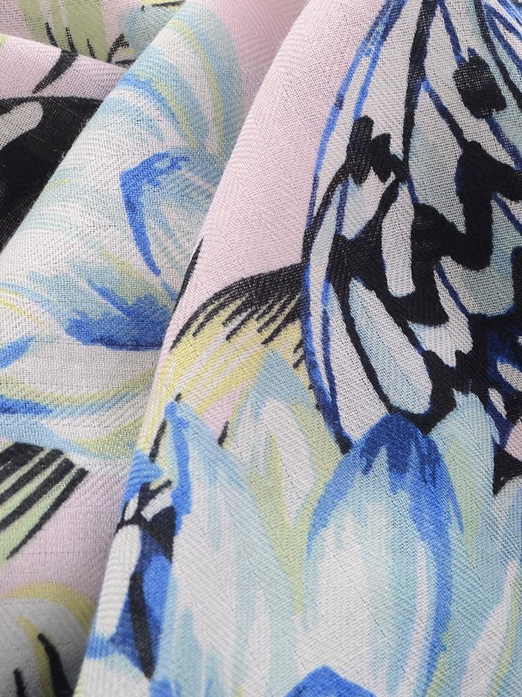 Cotton Linen Women Silk Scarf Soft Floral Print Beach Shawl Foulard Femme Mujer Pareo Muffler Bufanda Stoles Hijab Bandana Summe