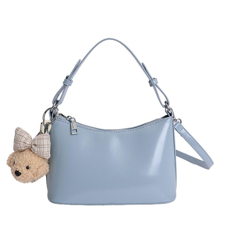 Простая повседневная сумка-сумка женская 2026 весна новая текстура легкая роскошь наплечная сумка-мессенджер without pendant синий