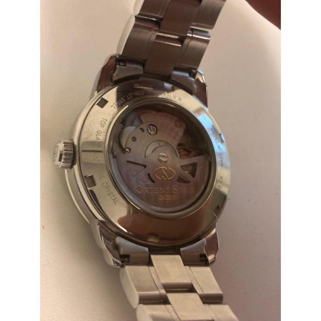 Used ORIENT STAR automatic watch navy dial