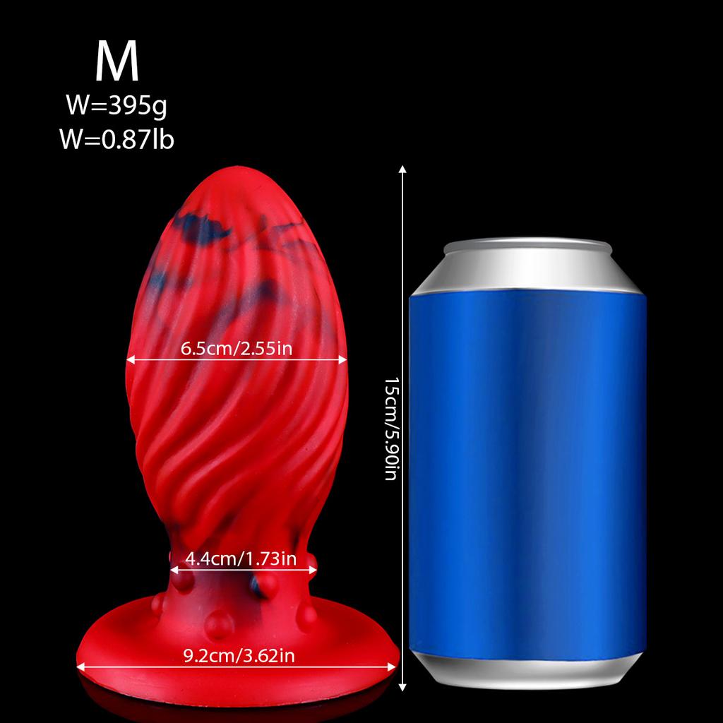 Giant Silicone Spiral Dragon Egg Butt Plug More Sizes Men's and Women's Back Court Masturbation Massage Anal Dilatation Device Adult Sex Toy