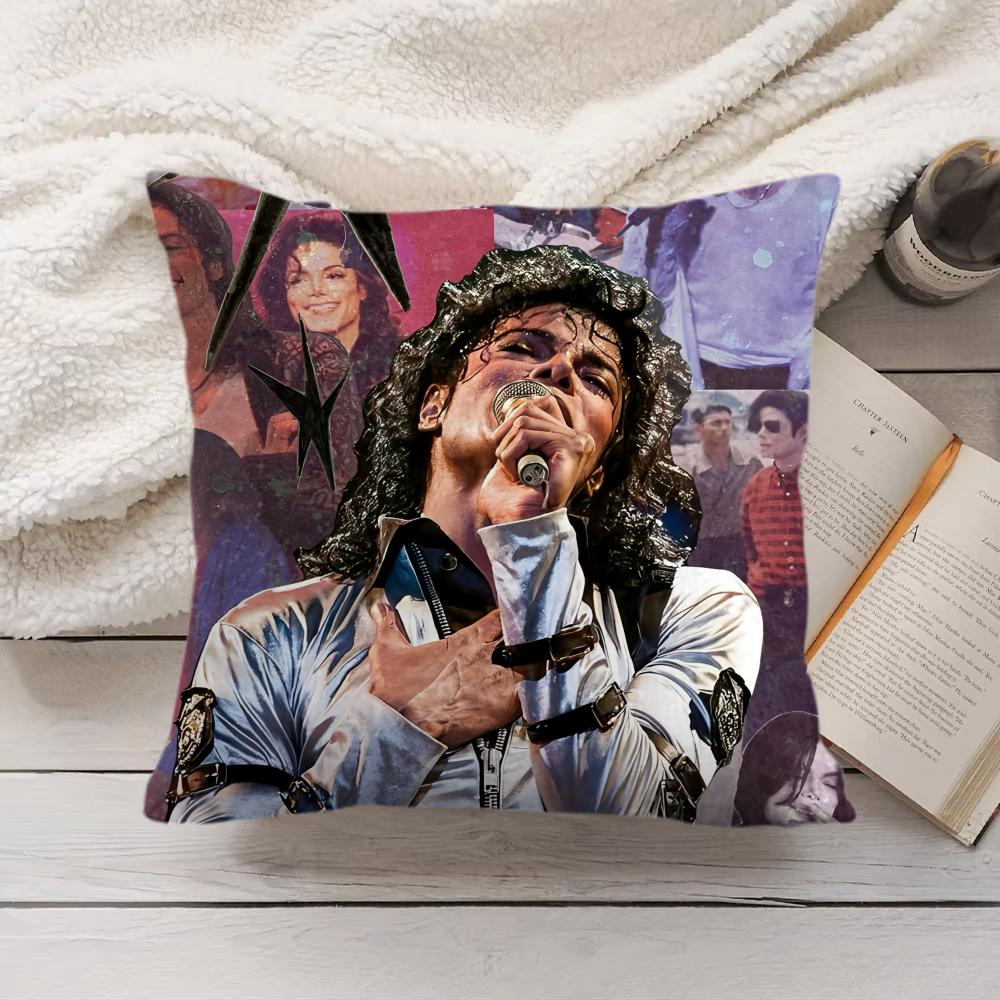Michael JJackson cool Cushion Cover Silky Short Plush Invisible Zipper Dustproof Sofa Pillow Case for Home Decor