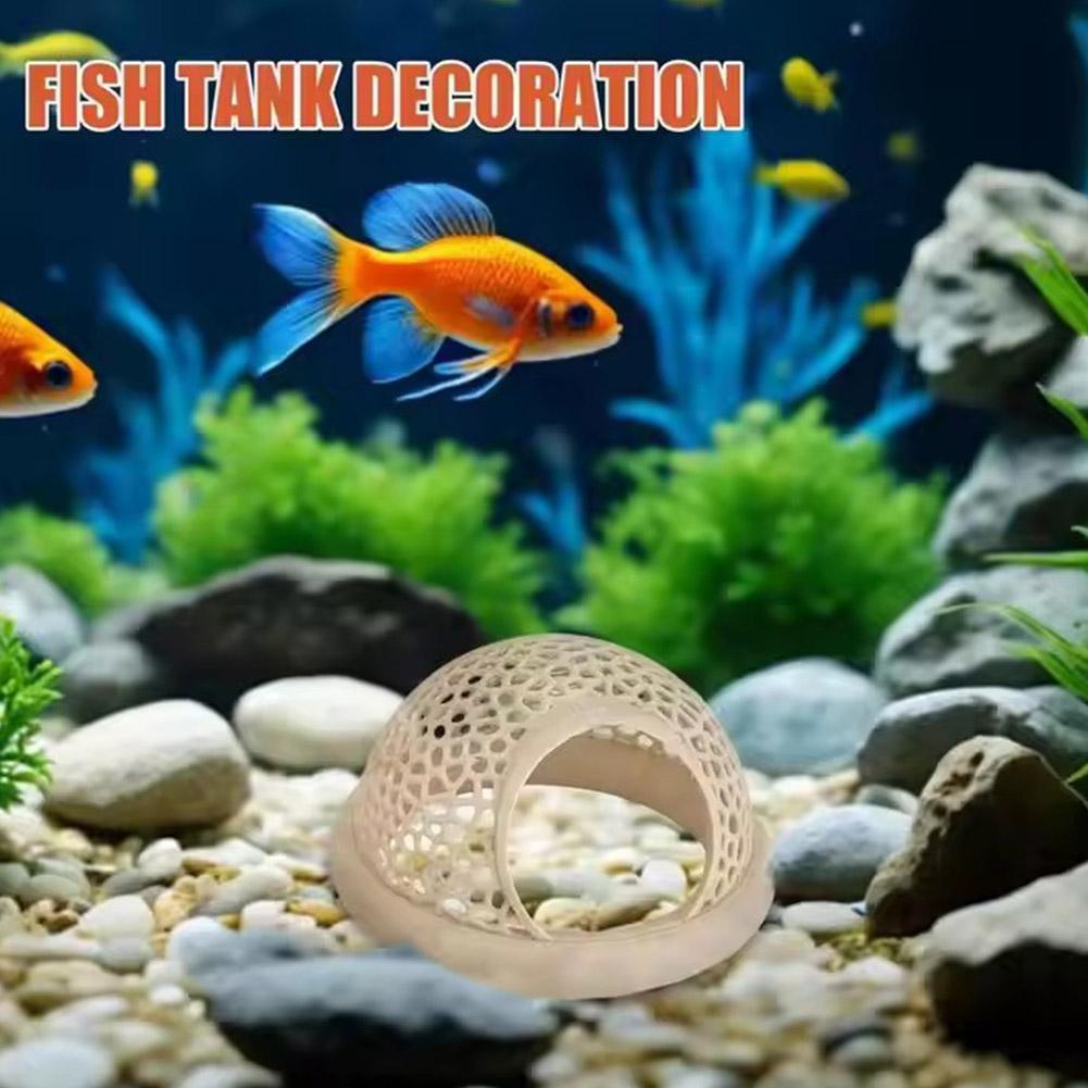 Aquarium schwebende Höhle Fisch Garnelen Versteck Unterschlupf 3-in-1 Hängematte Futterring & Ruheplatz für Betta kleine Wassertiere