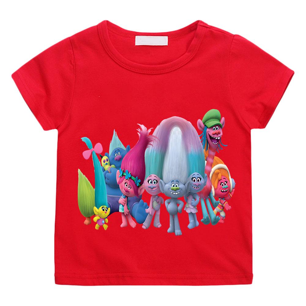 Fantasia Ballon Trolls Kleidung Mädchen T-Shirt Kinder T-Shirt Jungen 100% Baumwolle Kurzarm Oberteile Y2k Kinderkleidung Anime Kostüme