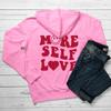 MORE SELF LOVE New arrival letter pattern retro printed top pullover boys and girls loose hooded printed sweatshirt