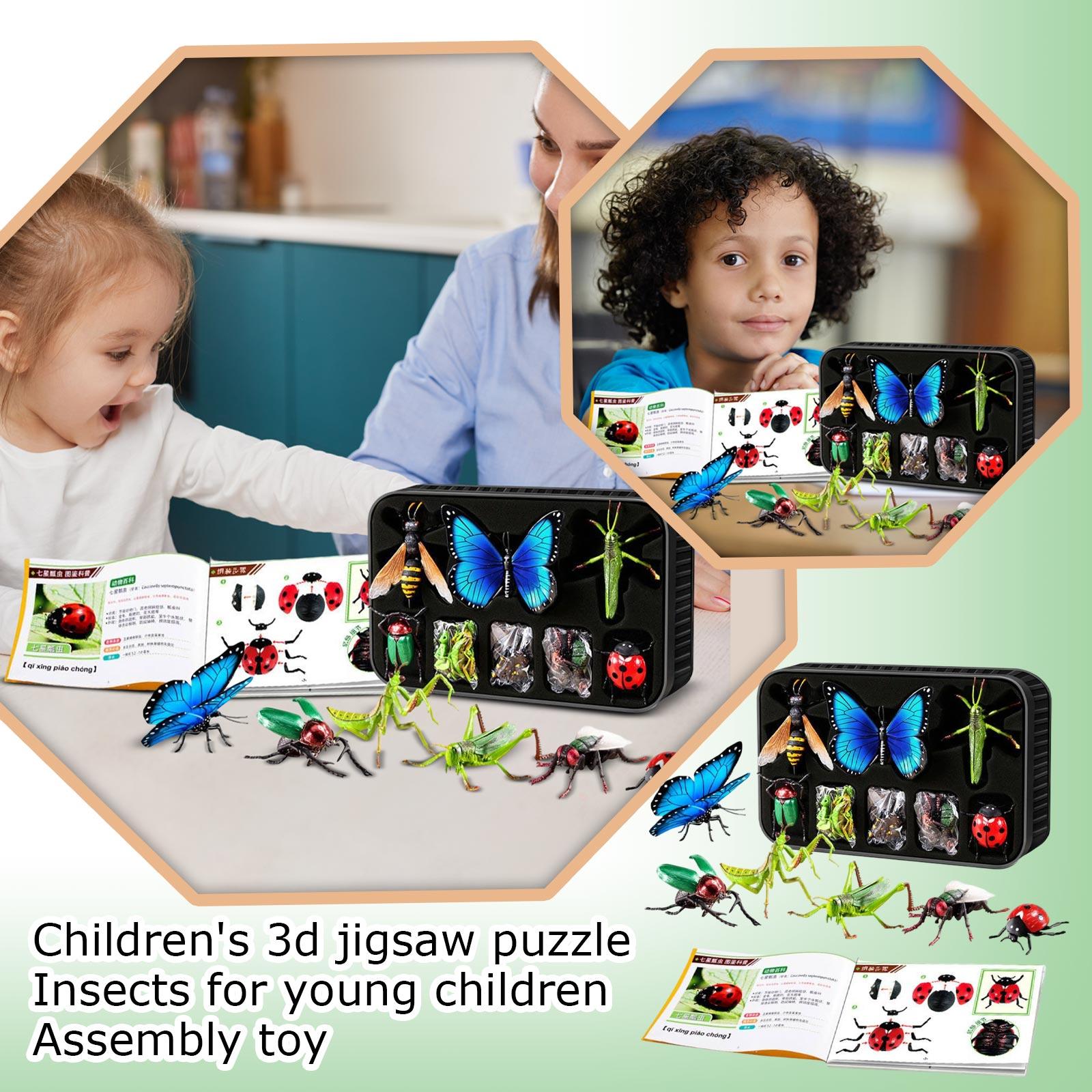 

Children s 3D Puzzle, Children s Insect Assembly Toy Puzzle One Size жовтий