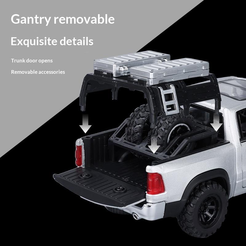 1/32 alloy die-cast car model simulation sound and light children's toy pickup truck suitable for boys off-road vehicle gift