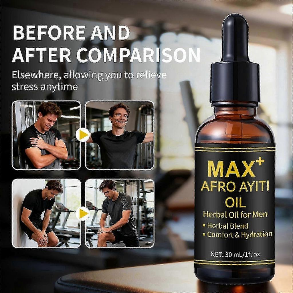 3x Afro Ayiti Oil Natural Herbal Oil For Man Herbal Blend Hydration 30Ml