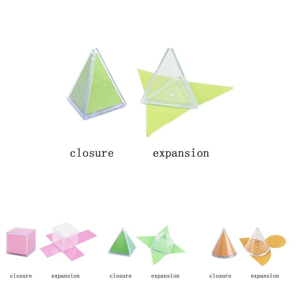3d Geometry Math Model Kit For Middle School Cube And Rectangular Prism Unfolded Diagrams