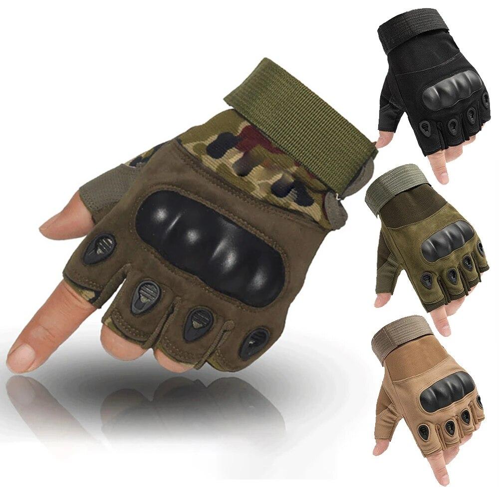 

Тактические перчатки, мотоциклетные перчатки без пальцев для стрельбы, охоты, велосипедные перчатки, мужские спортивные перчатки, пейнтбол, страйкбол, снаряжение