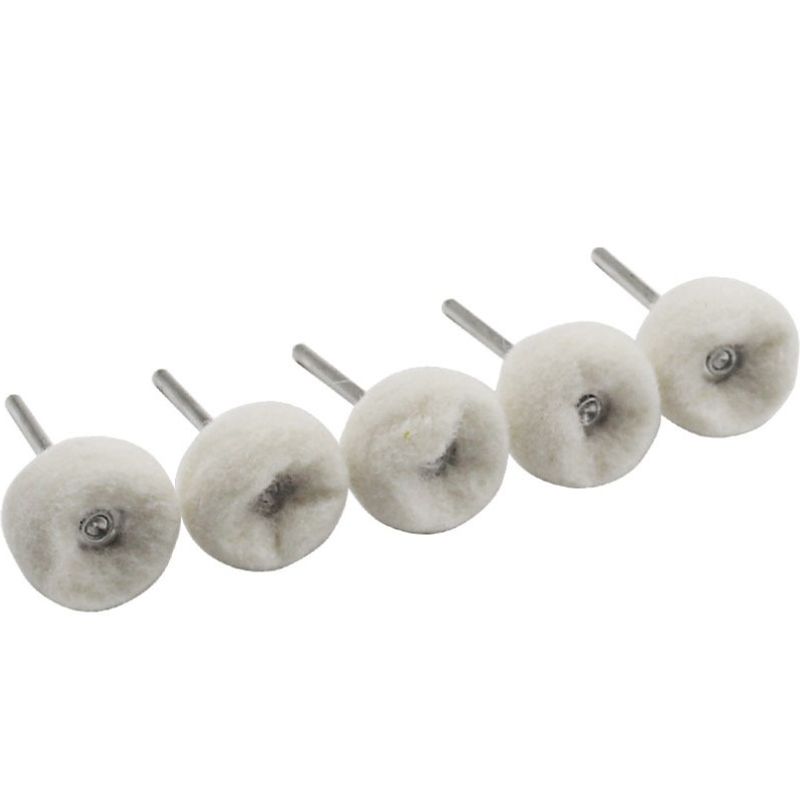 5Pcs 3Mm Shank Wool Felt Polishing Wheel Abrasive Brush Grinding Buffing Wheel