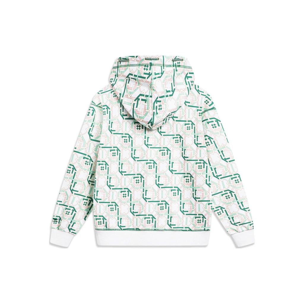 Li-Ning Full Print Hooded Sweatshirt Women Sweatshirts Jade-Frost-Green AWDT380-2