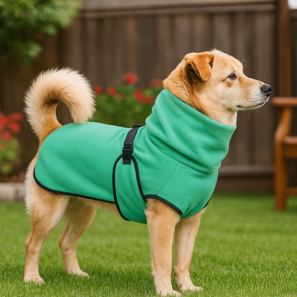 Warm Dog Anxiety Vest Windproof Dogs Calming Jacket Solid Color Pet Vest Coat  Walking