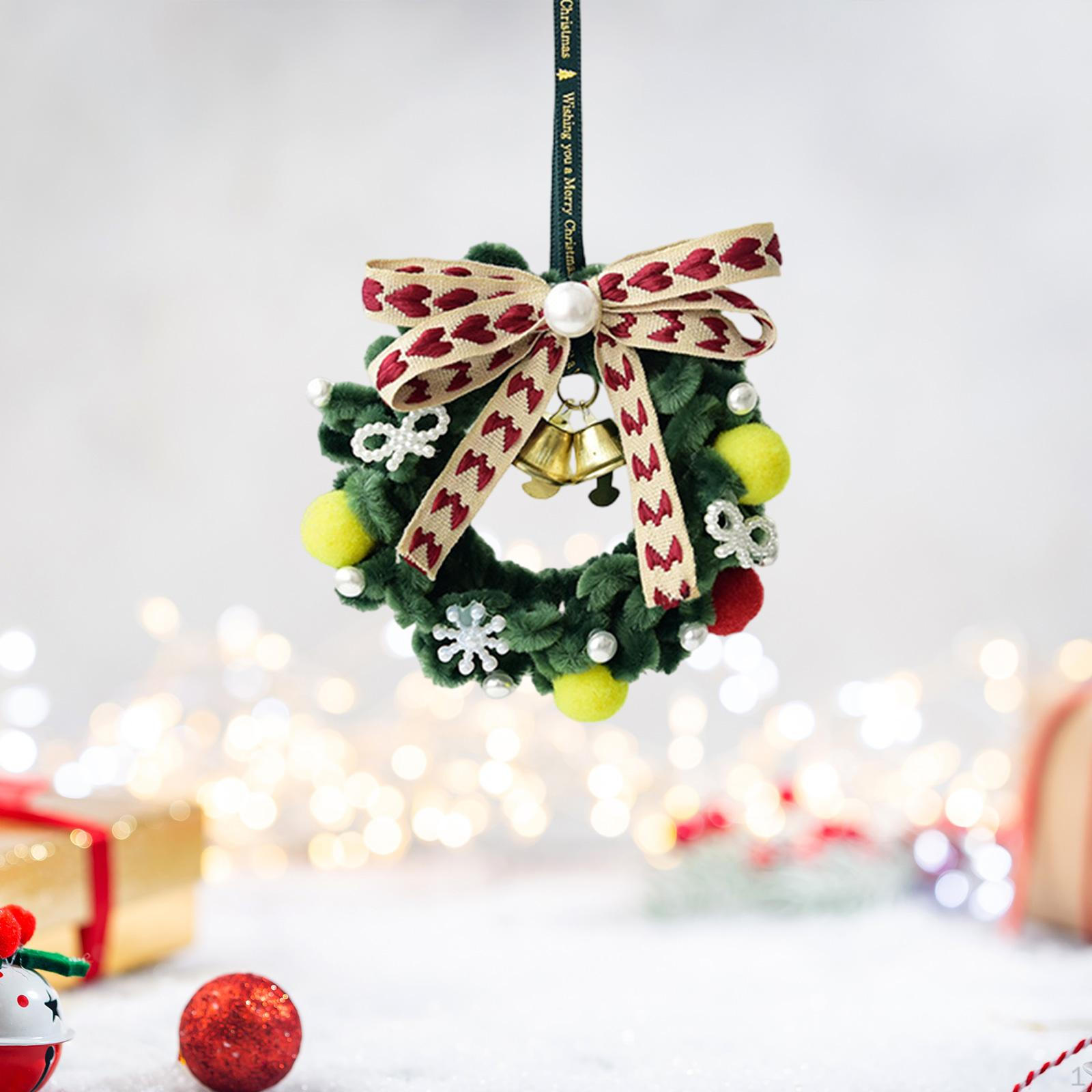 

Рождественские украшения, ручная работа, праздничные атрибуты, подарки, подвесные украшения для шкафа Wreath